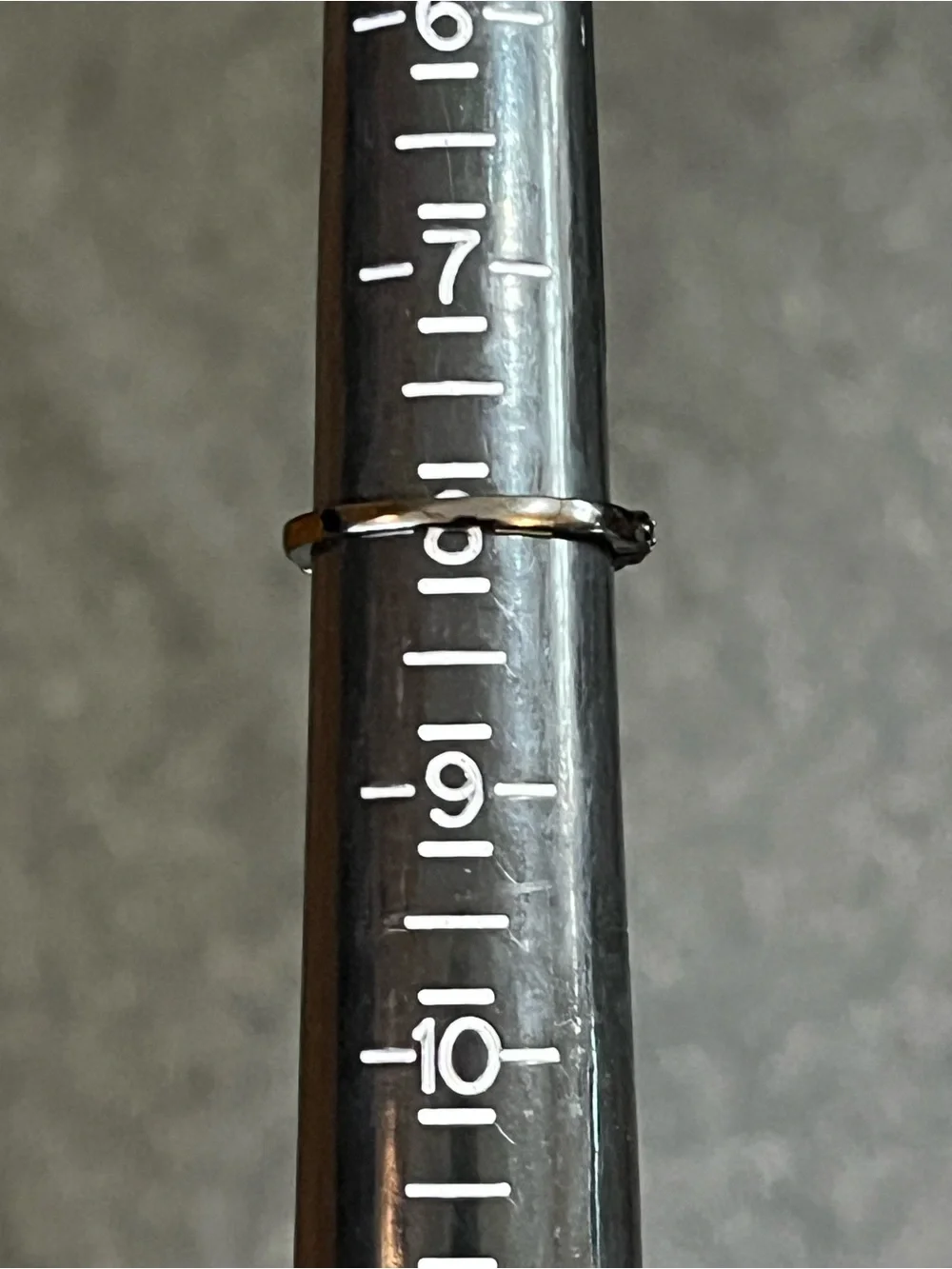 Black Rhodium Plated 925 Sterling Silver Cubic Zirconia Size 8 Stacker Band Ring